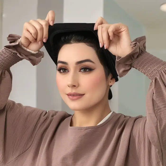 Haute qualité coton Modal Hijabs anti-dérapant élastique cravate dos casquettes intérieures foulard