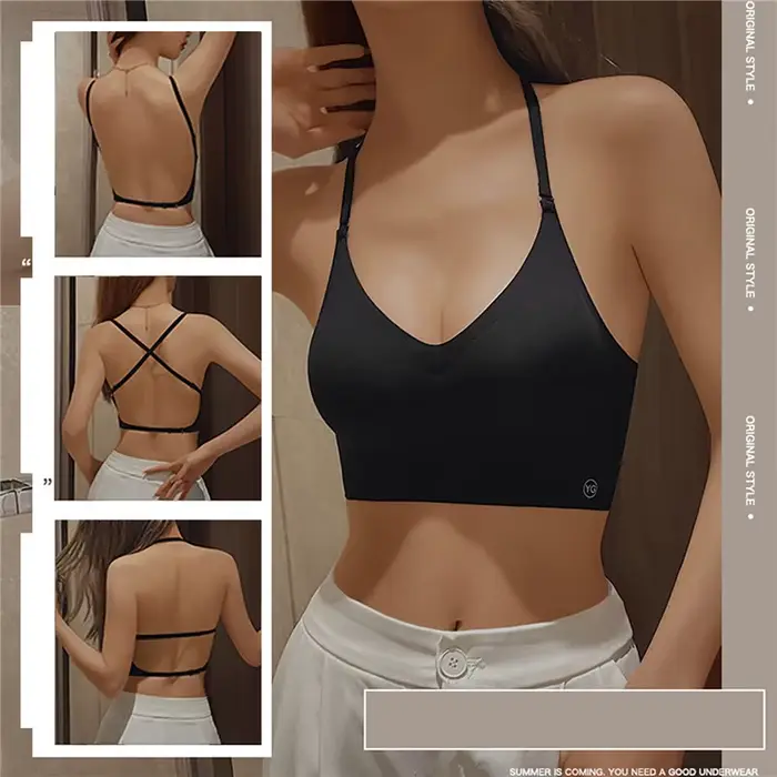 Sexy neviditeľná push up backless podprsenka pre ženy špeciálne príležitosti bezšvíkové ponorenie spodná bielizeň