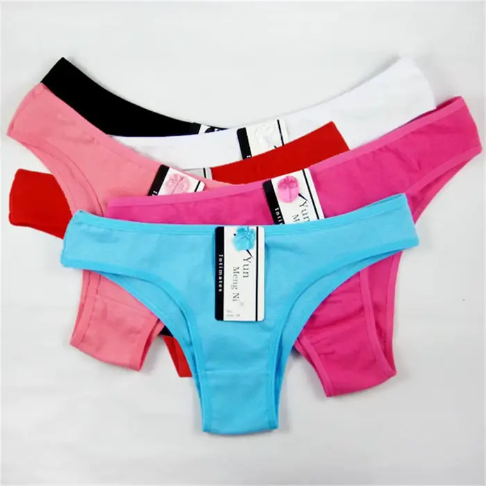 Sexy bavlnené trojuholníkové nohavičky pre ženy, bikiny, sada 3 kusov