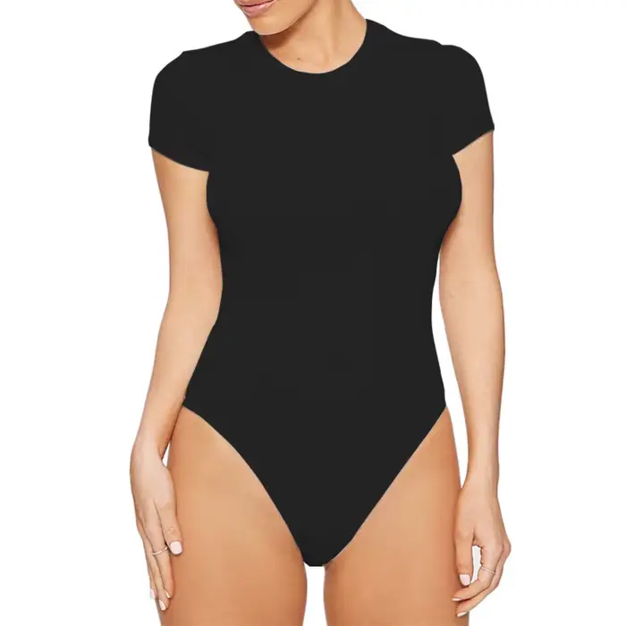Nouveauté – Bodysuit sexy Y2K pour femme – Tenue décontractée d'été – Corset moulant pas cher – Hauts noirs et blancs – Vêtements féminins tendance
