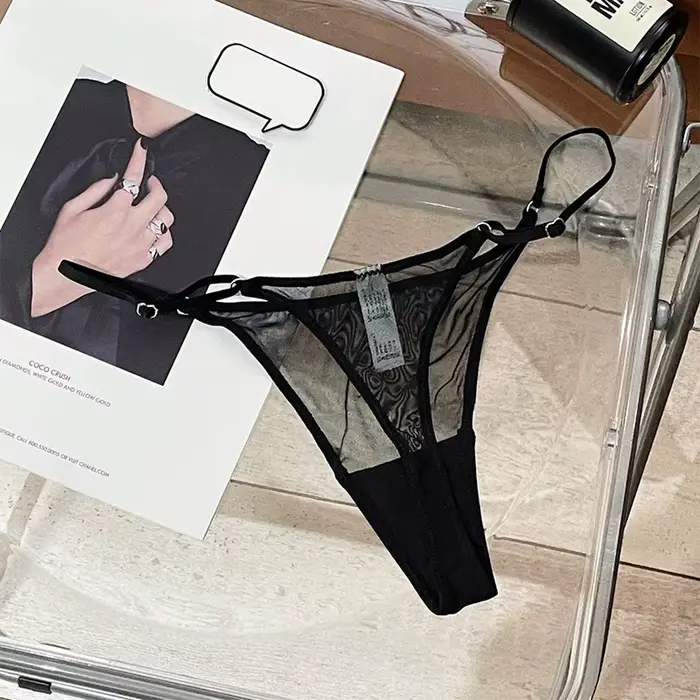 Dámske sexy sieťované tangáče Ultra-tenké spodné prádlo