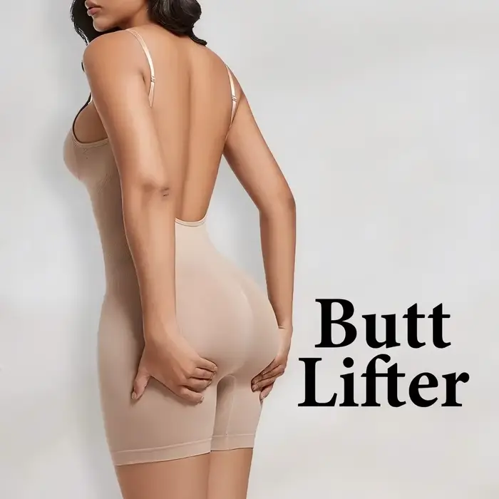 Body sans couture pour femmes dos nu modelant silhouette élégant levier des hanches contrôle du ventre tricoté elastane polyamide occassions spéciales soirée chic