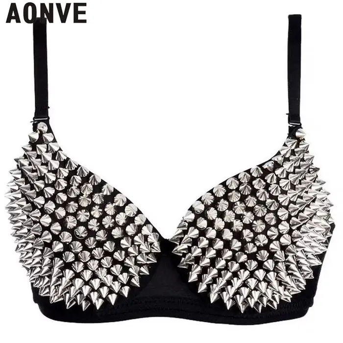 Soutien-gorge pailleté plongeant pour femmes style sexy nylon elasthanne sans fil bretelles ajustables corsaire haut mode or argent