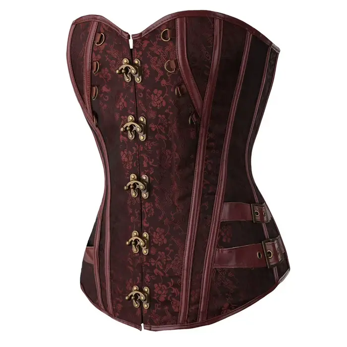 Bustier steampunk pour femmes élégant avec détails en rivets et structure en plastique pour tous les jours et occasions spéciales