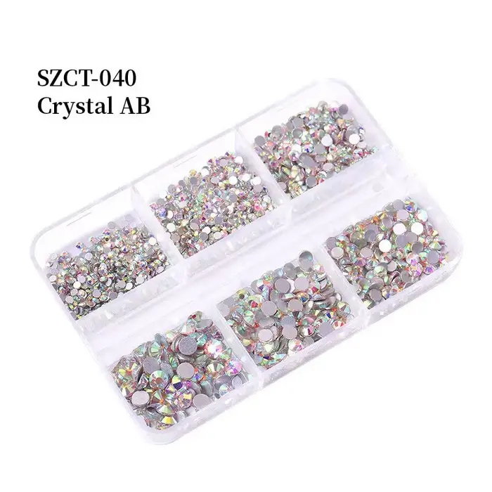 6 mriežok SS6-20 zmiešaná veľkosť ružová bronzová strieborná plochý chrbát kamienky drahokamy diamanty trblietavé 3D Nail Art dekorácie