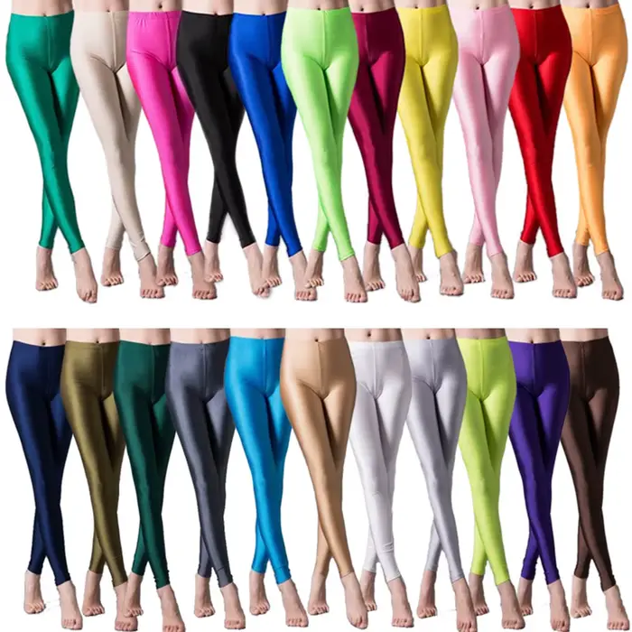 Leggings moulants à haute élasticité, pantalon crayon, grande taille, pantalon de Yoga brillant pour