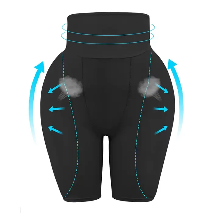 Culotte gainante pour femme avec coussinets pour les hanches, rehausseur de fesses, effet push-up et
