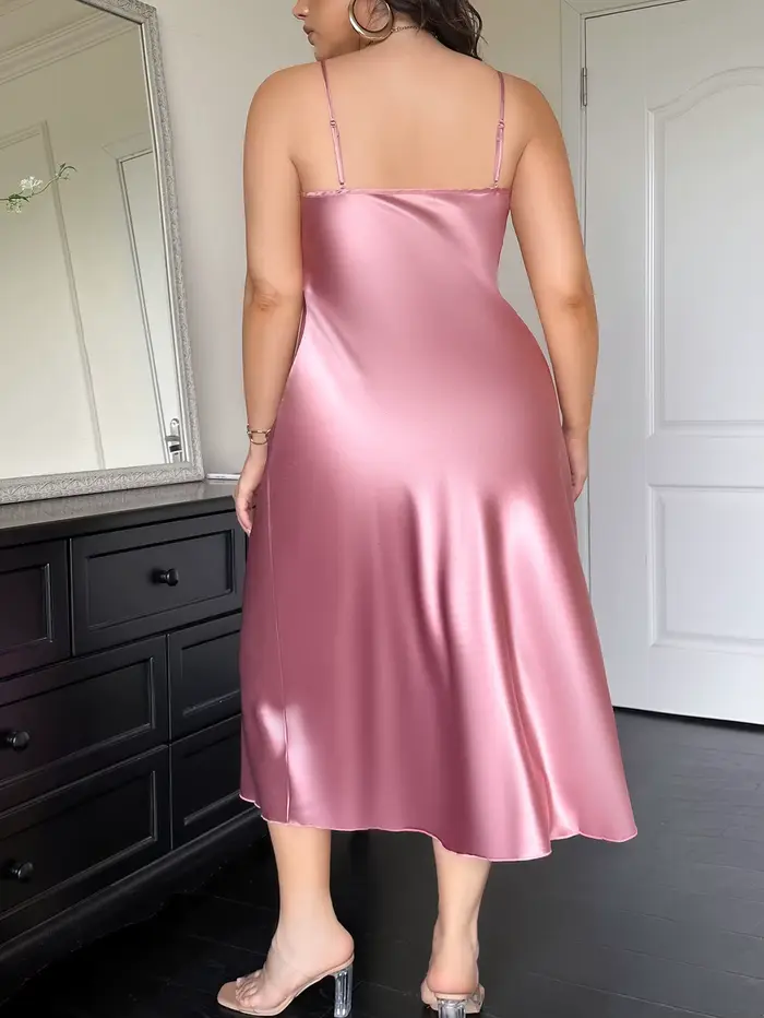 Sexy Dámske Nutugown Polyester pre Plus veľkosť ženy, štýlové pre jarné a nočné odpočinok