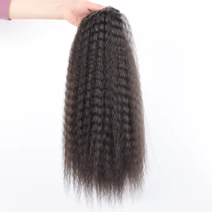 Faux cheveux bouclés Kinky Inspiration Fashion queue de cheval synthétique à cordon de serrage pour femmes occasions spéciales et coiffures quotidiennes