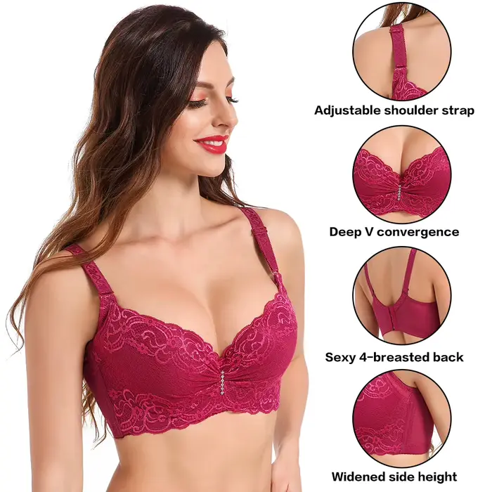 Polyester Nylon čipka Push-up podprsenka pre ženy jedna veľkosť pohodlné elegancie každodenné špeciálne príležitosti