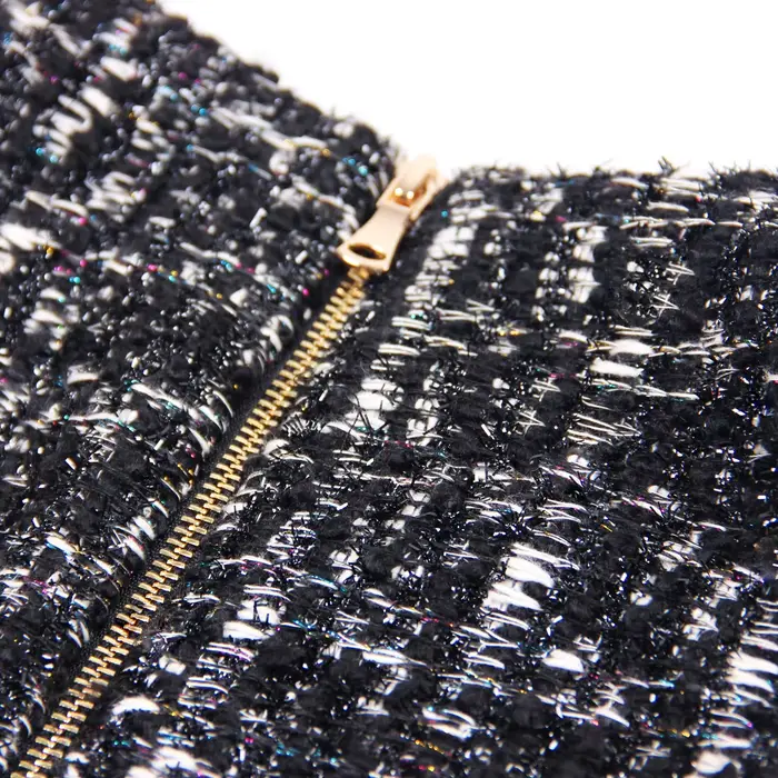 S-XL vysoko kvalitný módny nový pruhovaný elastický tvídový materiál okrúhly výstrih dlhé rukávy strapce čipka tenké šaty ležérne
