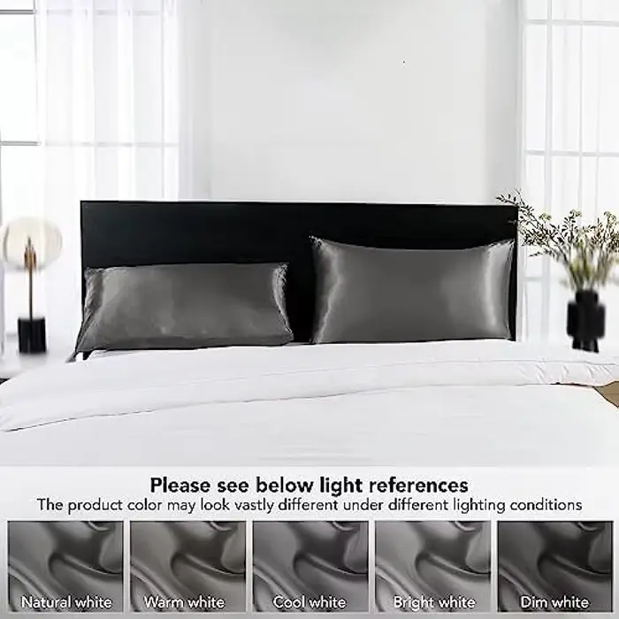 Taie d'oreiller en satin pour cheveux et peau, taies d'oreiller pour lieux, taille standard, ensembl