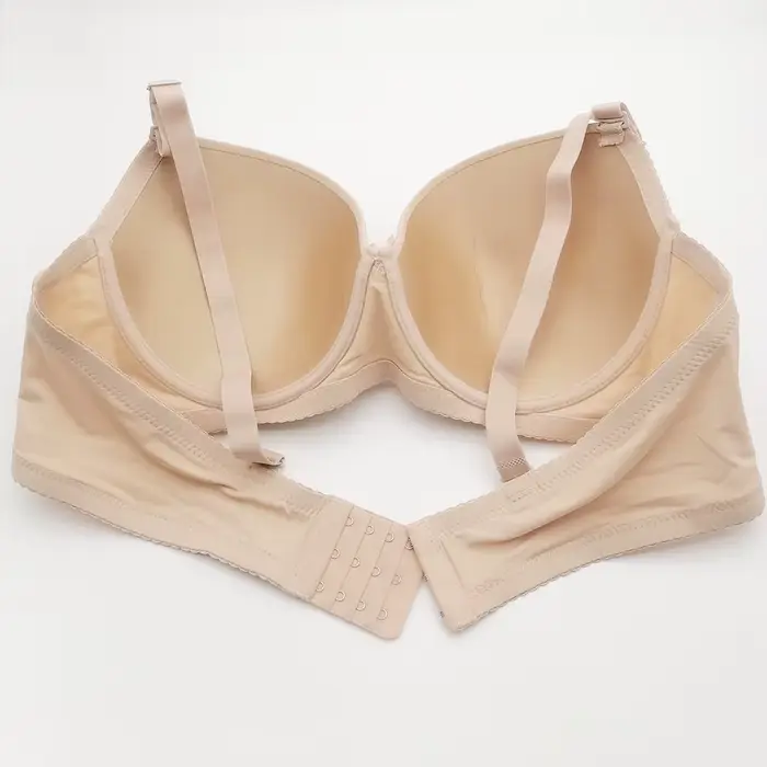 Dámske podprsenky veľké, bezšvové, ľahko polstrované, s kosticami, nastaviteľné, na zdvíhanie oblasti pod podpazuší, minimalistické, pohodlné 46/105F-52/120G