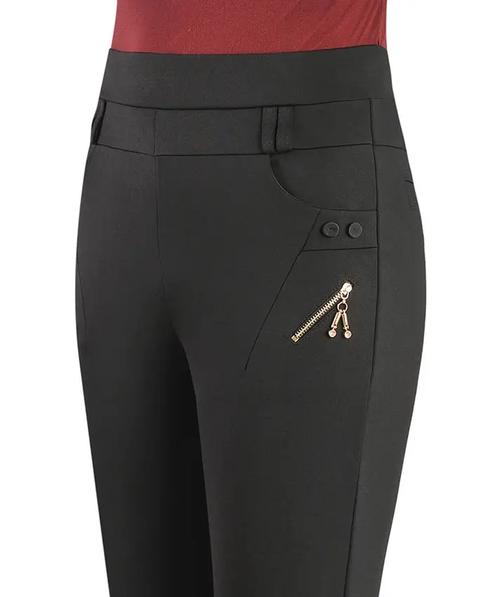 Pantalon Femme 2026 Nouvelle Collection Printemps Automne Taille Haute Extensible Décontracté Grande