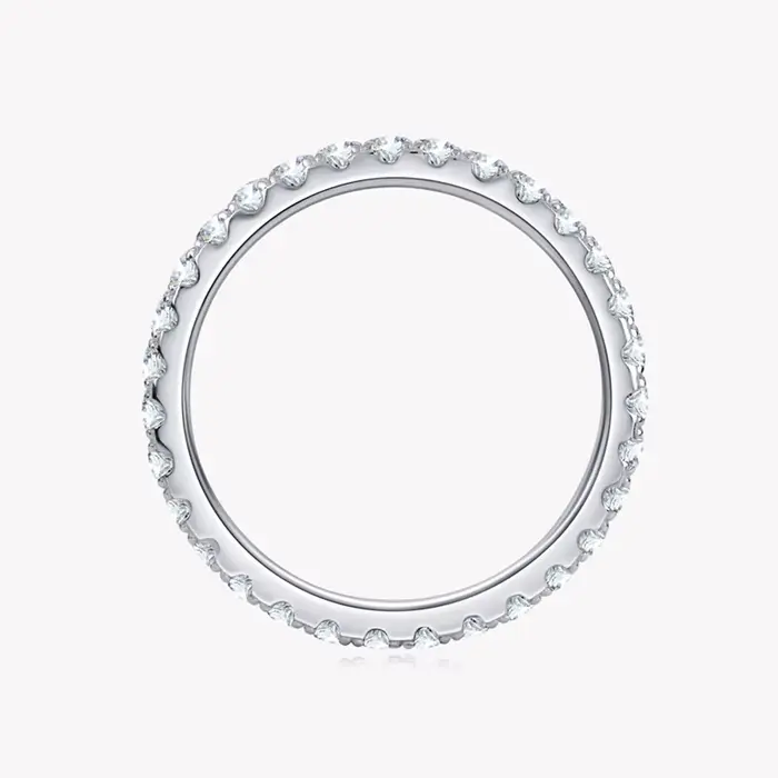 KNOBSPIN-Bague Moissanite en Argent Sterling 925 et Or Blanc Massif 18k, Alliance d'Éternité, Fiança
