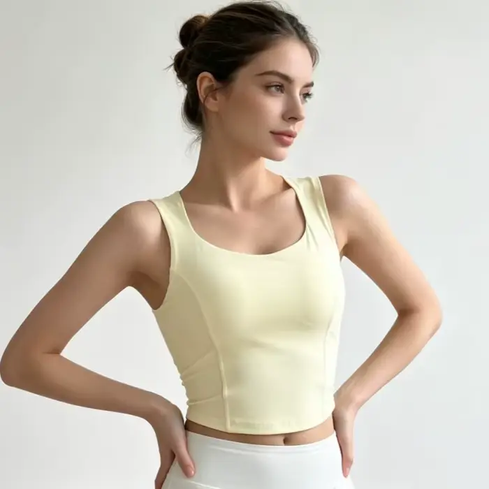 Športová podprsenka na jogu absorbujúca nárazy pre ženy, pocit druhej pokožky, jednodielna bralette, priedušné push-up tielko pre fitness a tréning