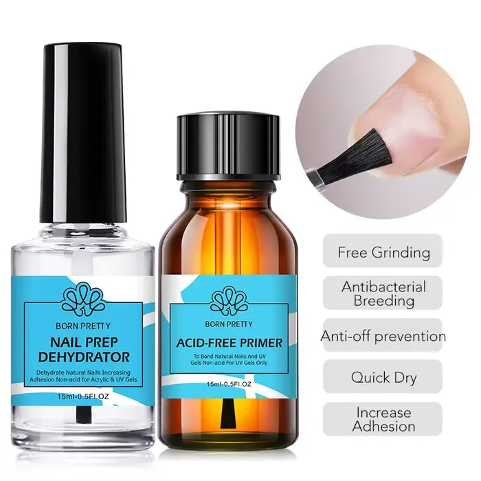 GEL nechtové umenie a profesionálny lak na manikúru Born Pretty základná a vrchná vrstva 15ml všestranný pre elegantné a odolné nechty