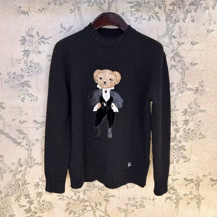 Teddy Bear vacances métallique cachemire tricot pull ample tricots pull à manches longues hauts mant