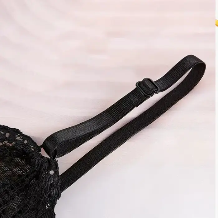 Soutien-gorge en dentelle sexy sans armature dos nu tricoté ultra-mince pour femmes lingerie push-up élégante occasions spéciales
