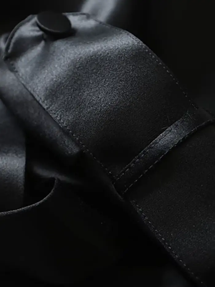 Lautaro-Manteau Long en Satin et Acétate pour Femme, Doux, Luxe, Élégant, Flowy, Chic, Haute Qualité