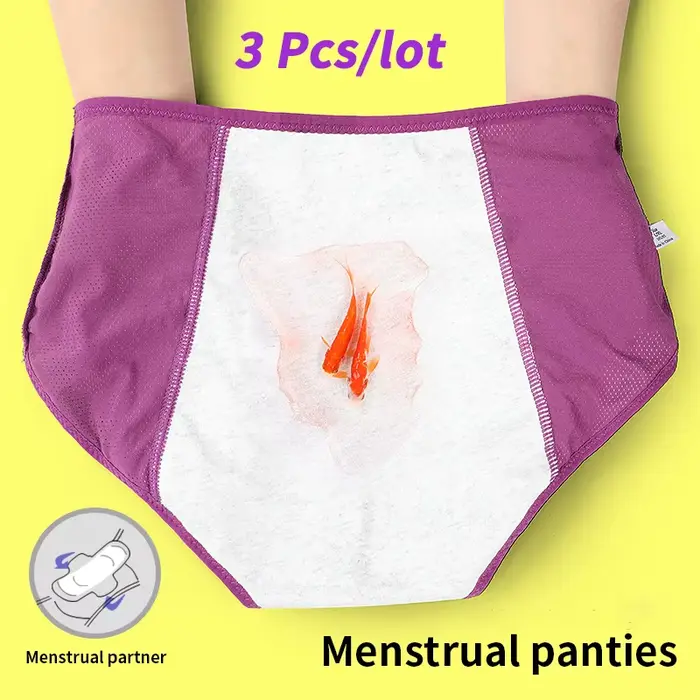 Sous-vetements menstruels coton polyester haute absorption femmes confort tranquillite occassions speciales