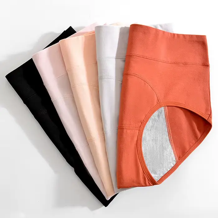 nohavičky menštruačné bavlna a polyester vysoký pás bez dekorácie pre ženy špeciálne príležitosti bezkonkurenčnú ochranu