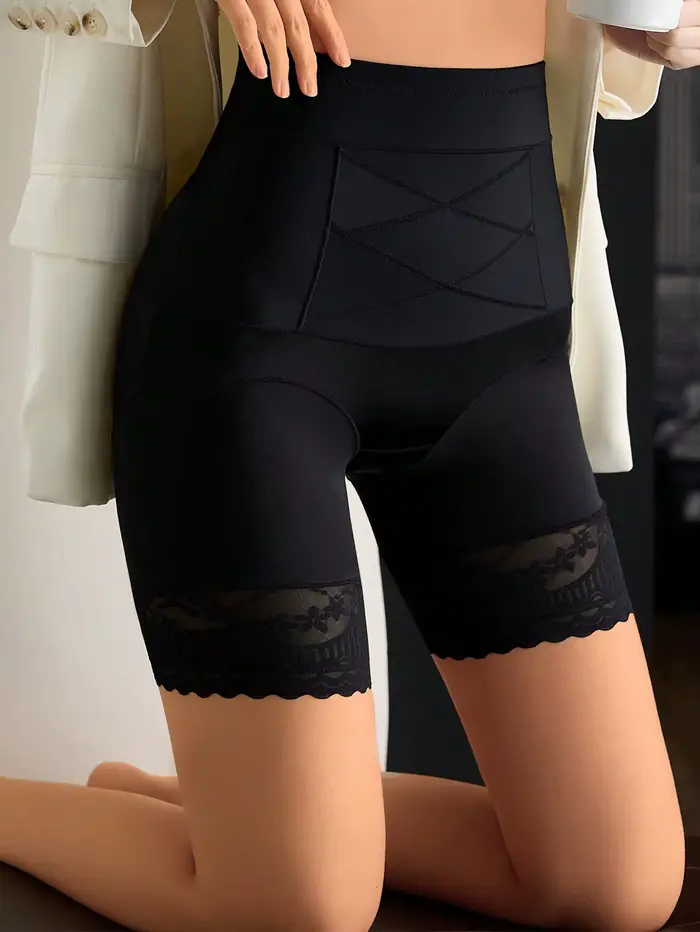 Culotte de contrôle féminine en nylon avec dentelle pour redessiner la silhouette et améliorer la posture pour femmes occasions spéciales