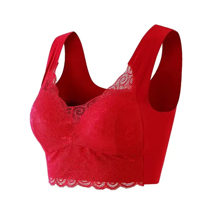 Štýlové Plus veľkosť Dámske podprsenka s pletenou čipkou v bezšvíkové tri štvrtiny Nylon pre ženy špeciálne príležitosti
