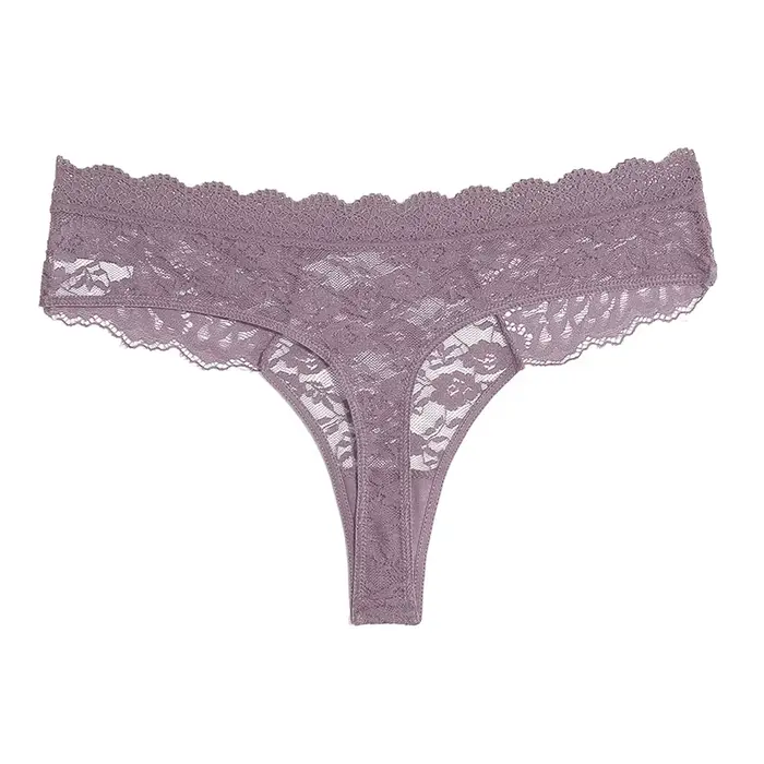 Perspective dentelle culottes femmes évider taille basse sous-vêtements tongs femme caleçon respiran