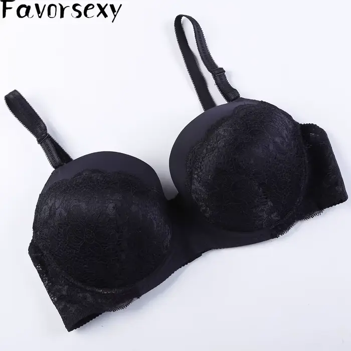 Vyšívaná čipkovaná push-up podprsenka pre ženy