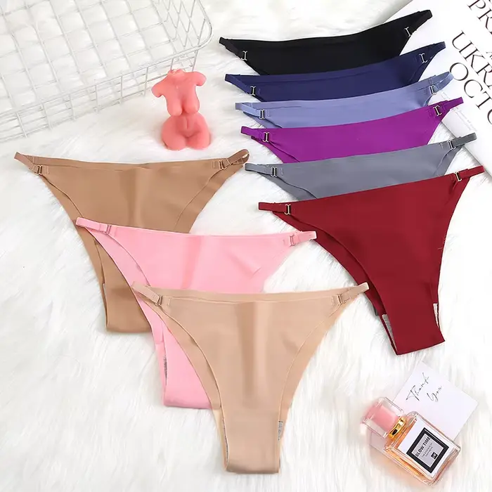 BZEL Sexy Bikini Tanga Dámske spodná bielizeň Hot Predaj Half Butts Dámske nohavičky Nízka veľkosť Pevná bezšvíková stuha opasok Slips M-2XL