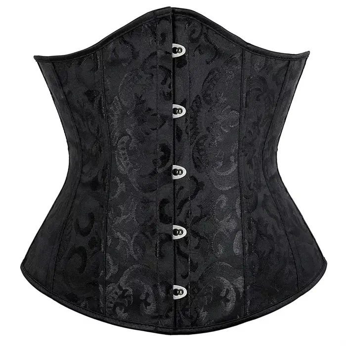 Ročník gotické Bustier korzet pre ženy, kvetinové, Push-up, veľryby, s predné uzavretie, sexy