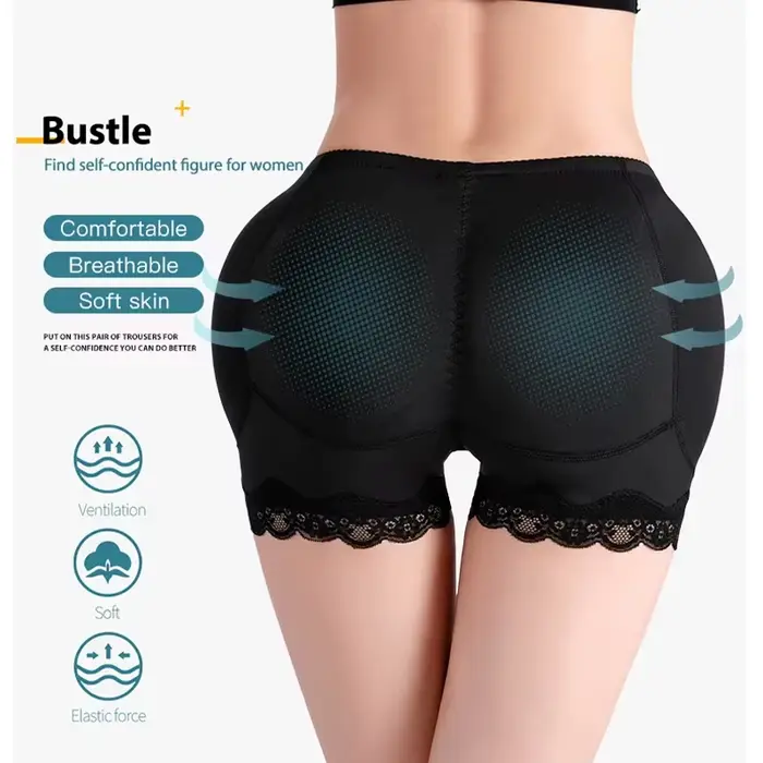 Sous-vêtements modelants avec coussinets de hanches, rehausseur de fesses Sexy, culotte de contrôle, ventre lisse, faux fesses Plus