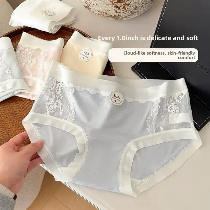 Culotte Femme Antibactérienne Vintage Style Patchwork Sans Coutures Taille M L 1XL Brève Polyamide Elasthanne Occasions Spéciales