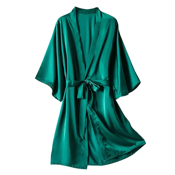 Kimono župan Šaty pre ženy Súprava šiat Saténové voľné nočné oblečenie Nočná košeľa pre nevestu Svadobný dar Sexy