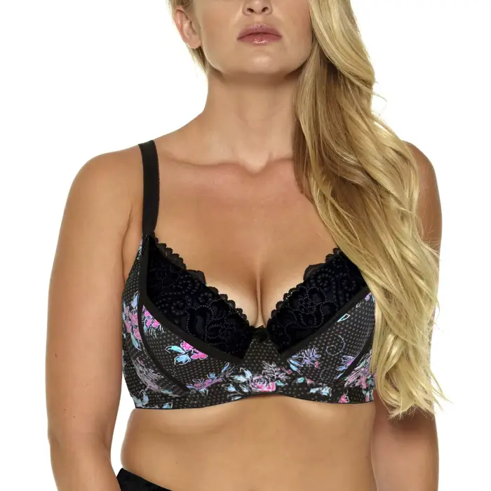 Push-up tlačené čipky drôtené podprsenky pre ženy veľké veľkosti špeciálne príležitosti romantické večerné obrady elegancia