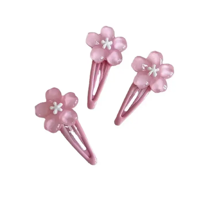 Pince à cheveux en fleurs de cerisier, douce et mignonne, couvre-chef pour filles mignonnes, BB Clip