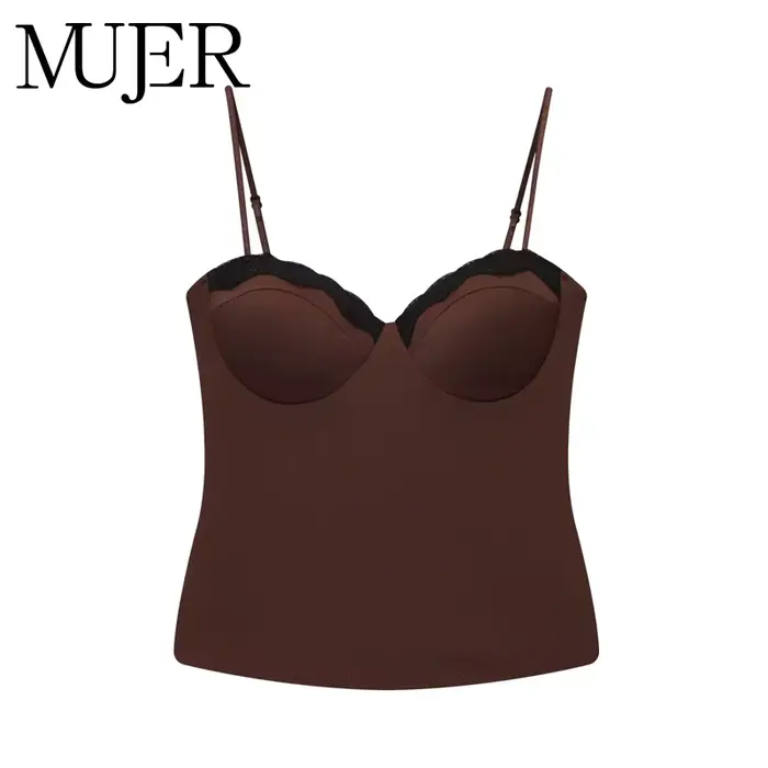 MUJER čipka top pre ženy, sexy a klub, večer von, Valentína, elastický polyester, moderný dizajn, krátka košieľka