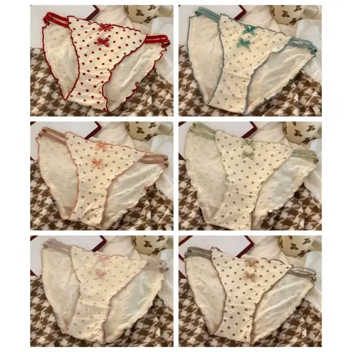 modálne polka dot nohavičky s roztomilým lukom a elastickými popruhmi – mäkké a pohodlné pre ženy a dievčatá