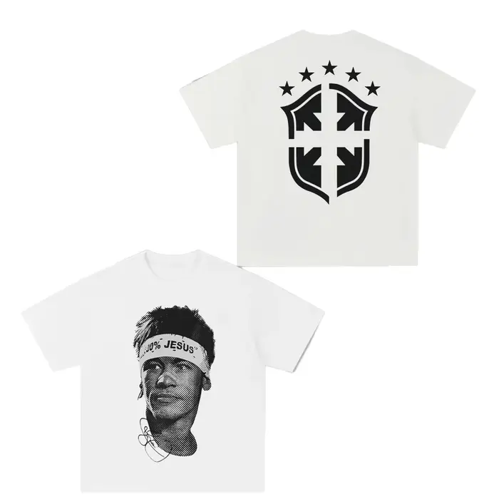 T-shirt à manches courtes imprimé Neymar Star du football américain pour femme – Vêtement athleisure