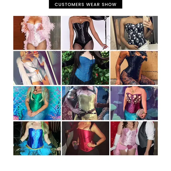 Sexi korzetový bustier so šnurovaním pre ženy ružový viktoriánsky top Korzet veľkej veľkosti Vintage Saténový