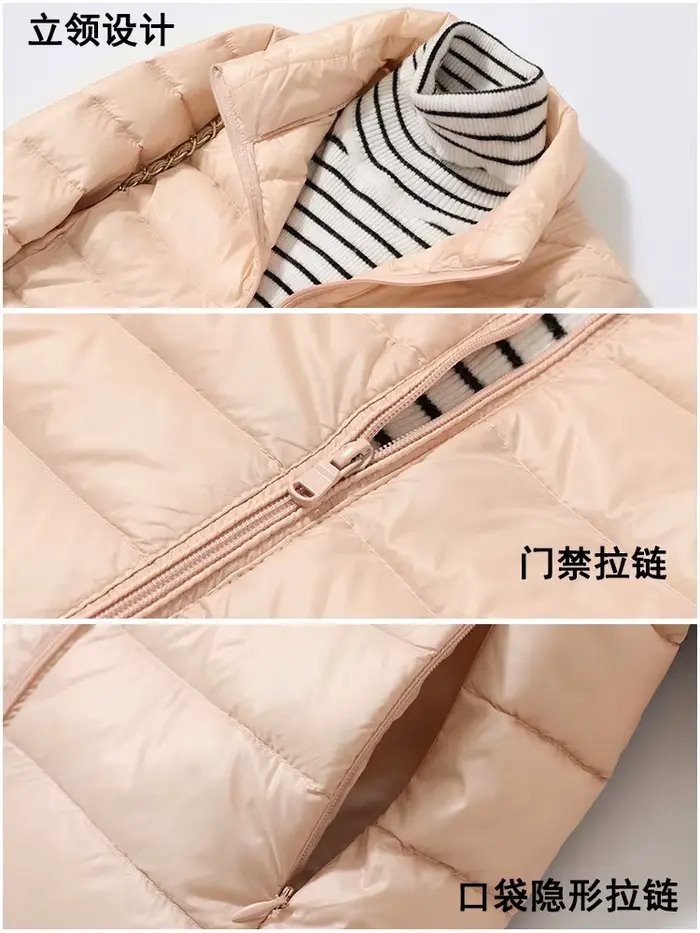 Vestes bouffantes courtes et cintrées pour femmes, manteau chaud Ultra léger et pliable, vêtements d