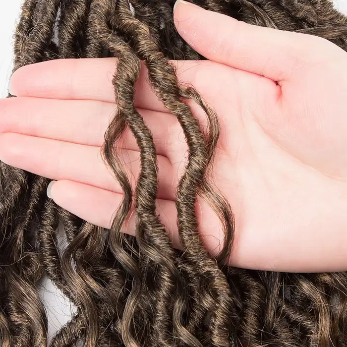 Fake Locs čierna s textúrou bohyne BoHo Chic ponúknuť pre ženy špeciálne príležitosti