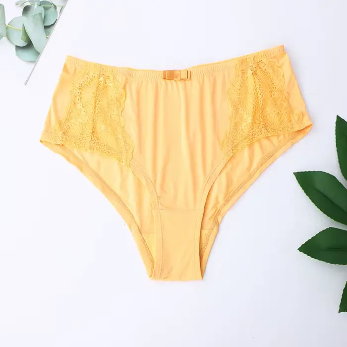 Nohavičky ženské z čipky jednotného farby, veľkosť M, návrh krátky design s vysokou výškou, materiály nylon, polyester, spandex, spodná bielizeň ženy pre špeciálne príležitosti