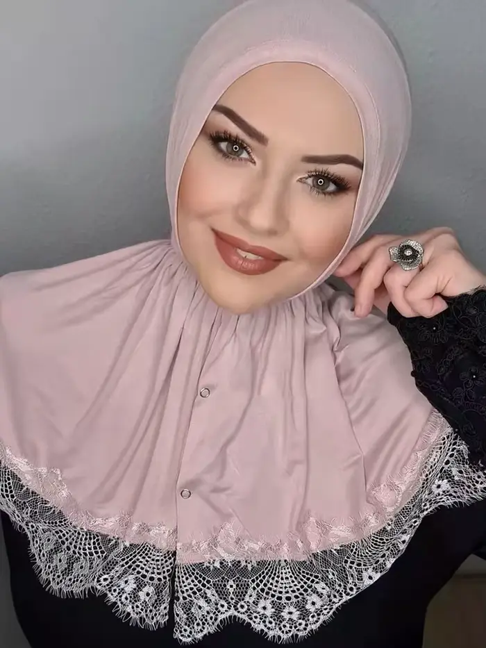 Instantánny turban z čipky Modal Hidžáb Abája Hidžáby pre ženy