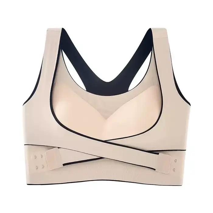 Soutien-gorge sans couture à fermeture avant, grande taille, sans armatures, fin, froncé, push-up, p