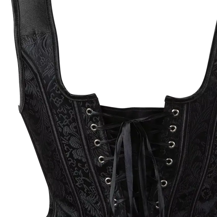 Dámske korzety kvetinové výšivky Vintage korzet popruh Bustier Jacquard zips korzet push up Korsett čipka bustiers strana kostým