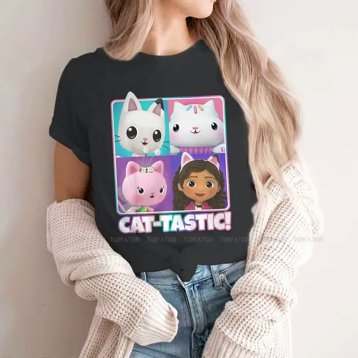 T-shirt pour femmes, boîte de bébé, 5XL, maison de poupée, Gabby, dessin animé, Tops créatifs, t-shi