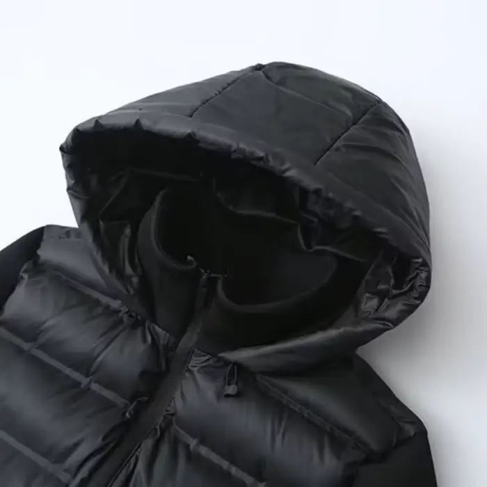 Ľahká prešívaná bunda s kapucňou z bavlny pre ženy