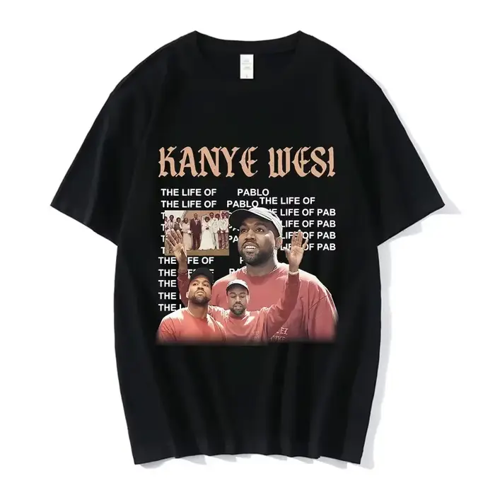 Vtipné Kanye West Meme Tričko pre mužov Vintage Hip Hop Rap Štýl